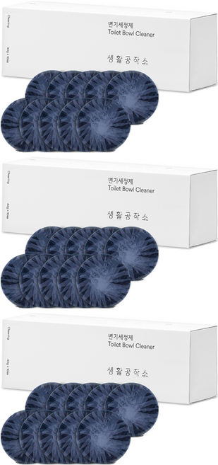 생활공작소 변기세정제 10p, 400g, 3개