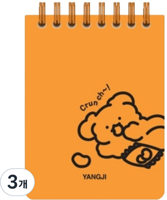 양지다이어리 합지수첩 2호 100매, 랜덤발송, 3개