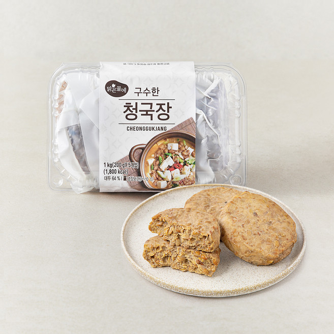맑은물에 구수한 청국장, 5입, 200g