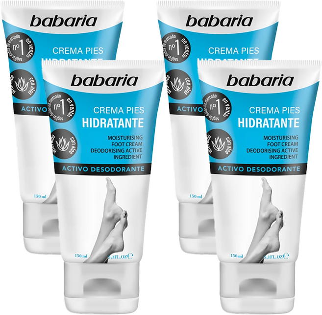 Babaria 保濕護足霜 - 適用於長時間久站、運動後, 150ml, 1條, 4條