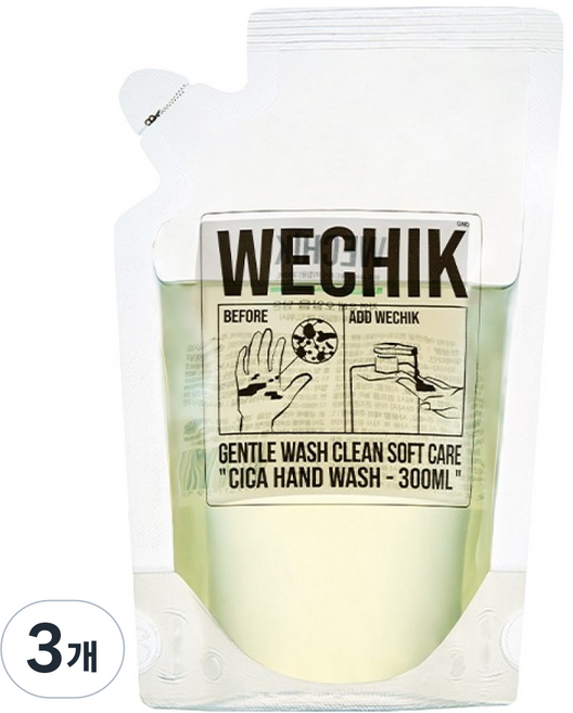 위칙 에센셜 보습 핸드워시 리필, 3개, 300ml