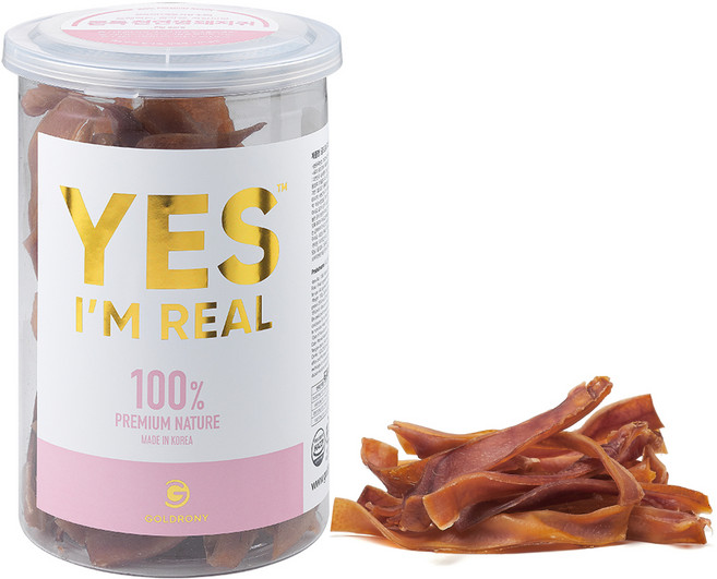 골드로니 강아지 예스아임리얼 프리미엄 저온건조 간식, 돼지귀, 130g, 1개