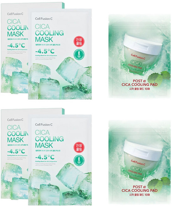 셀퓨전씨 포스트 알파 시카 쿨링 마스크 5p + 패드 10p, 1개입, 10개