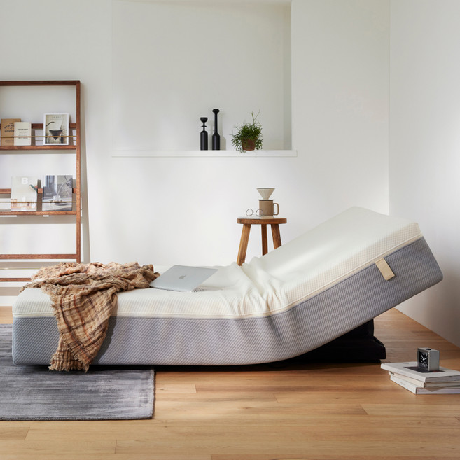 슬로우베드 모션 매트리스 에센셜 밸런스드 우측 버튼 침대 방문설치, 그레이