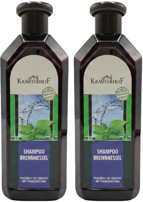 KRAUTERHOF 草本莊園 無矽靈植萃草本洗髮精 蕁麻洗髮精, 500ml, 2瓶