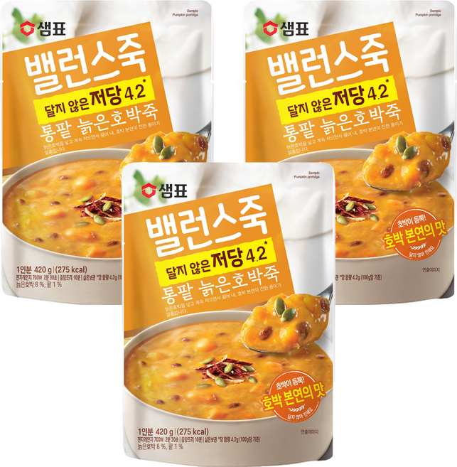 Sempio 膳府 即食紅豆老南瓜粥, 420g, 3包