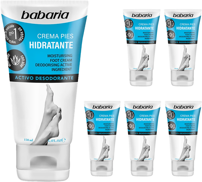 Babaria 保濕護足霜 - 適用於長時間久站、運動後, 150ml, 1條, 6條