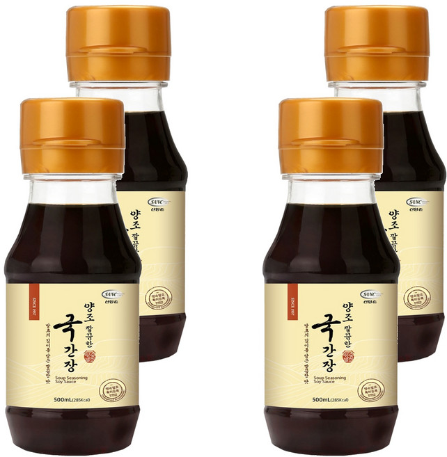 신앙촌 양조 깔끔한 국간장, 120ml, 4개