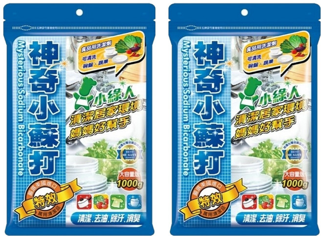 小綠人 神奇小蘇打粉, 1kg, 2包