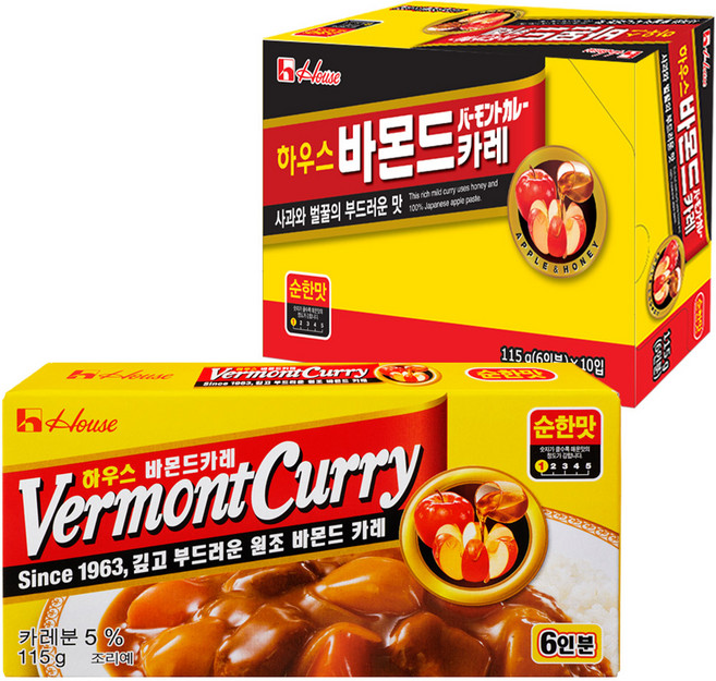하우스푸즈 바몬드카레 순한맛, 115g, 10개