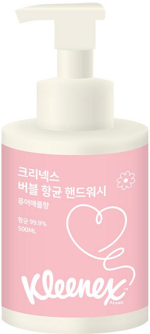 크리넥스 버블 핸드워시 퓨어애플향, 500ml, 1개