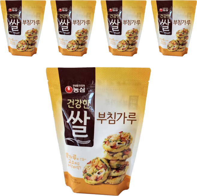 농심 건강한 쌀 부침가루, 450g, 5개