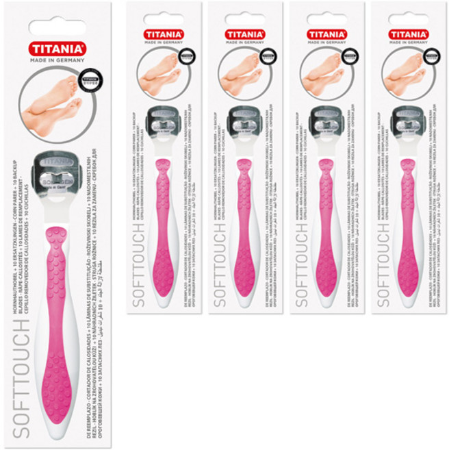 티타니아 소프트 터치 콘커터 풋케어용품, 색상 랜덤, 5개, 1개입