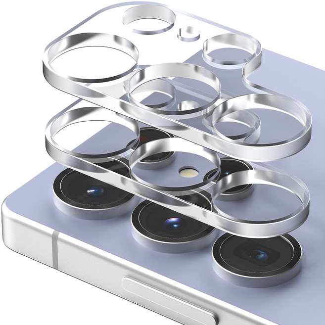 신지모루 쉴드 휴대폰 후면 카메라렌즈 강화유리 액정보호필름 2p 세트, 1세트