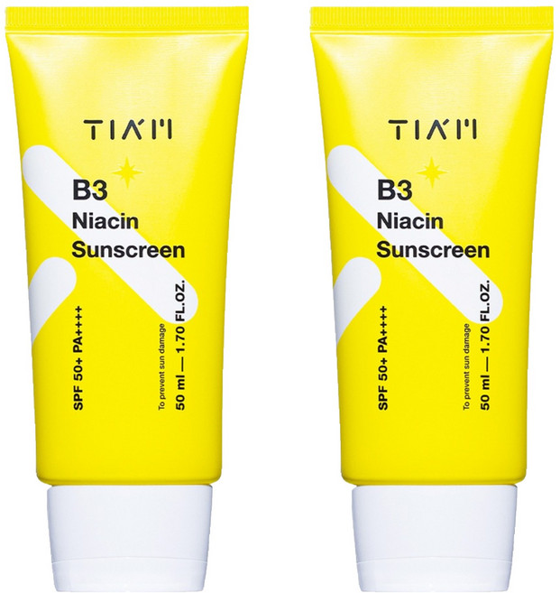 TIA'M 維他命B3菸鹼酸清爽水感防曬乳 SPF50+ PA++++, 50ml, 2條
