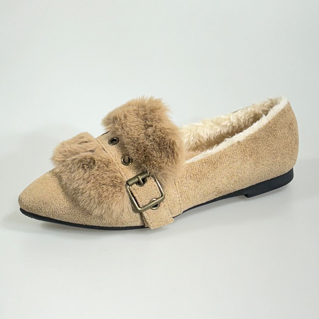 슈즈앤 여성용 겨울털 단화 sn252