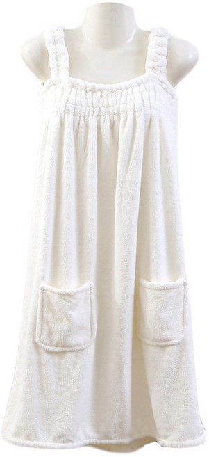 달콤상점 여성용 샤워 골프 가운, 화이트, 1개