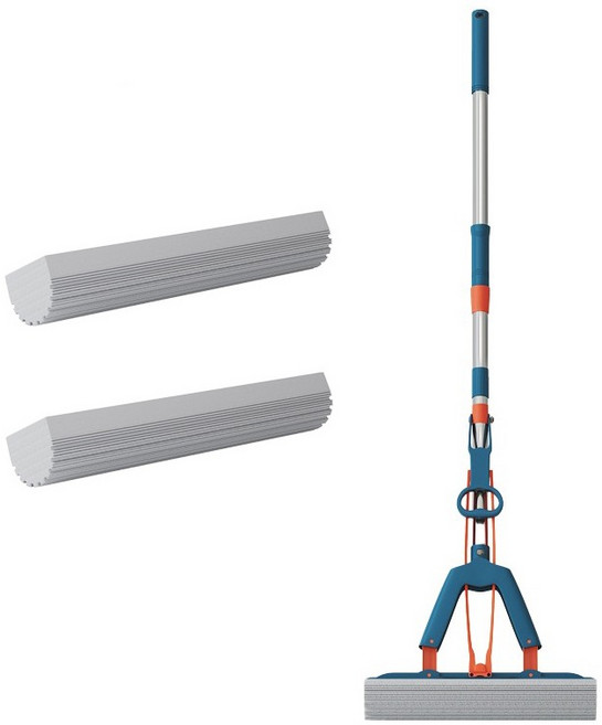 헤라우스점핑 와이드 매직 펄프 청소기 밀대 + 리필 패드 3장, 1세트