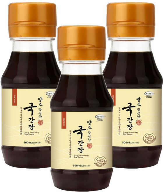 신앙촌 양조 깔끔한 국간장, 120ml, 3개