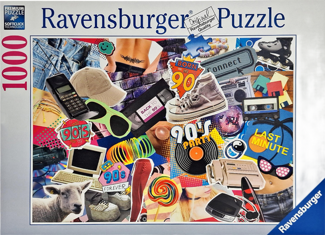 Ravensburger 維寶 拼圖 14歲以上, 90年代拼貼, 1000片, 1盒