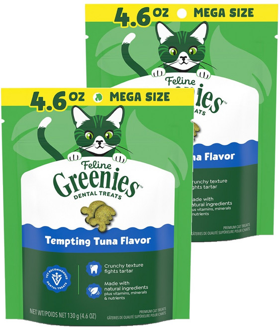 그리니즈 고양이 필라인 구강관리 스낵, 참치, 130g, 2개