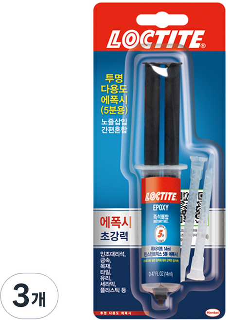 록타이트 인스턴트 믹스 에폭시 14ml, 3개