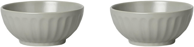SSUEIM Mild系列 霧面陶瓷碗, 灰色, 2個