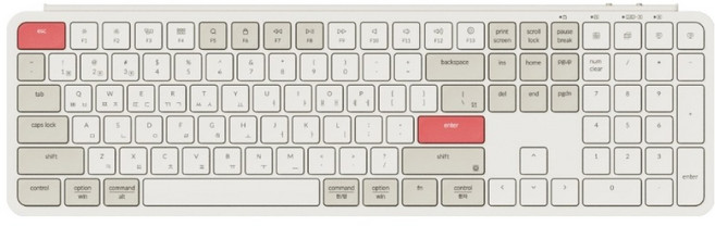 키크론 B6 Pro 무선 일반형 키보드, 레트로 레드, B6P-K13, 제조사축