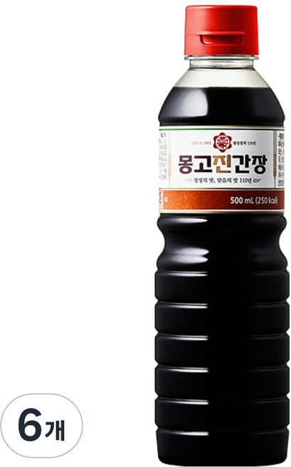 몽고진간장 몽고장유, 6개, 500ml