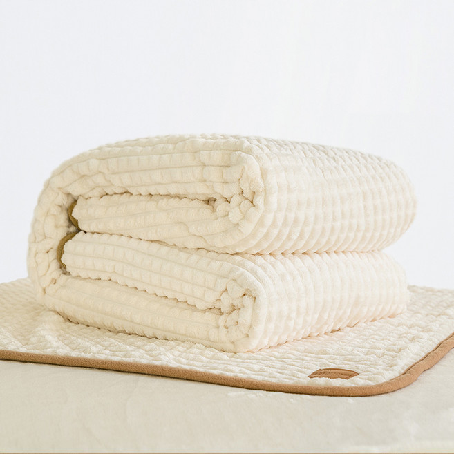 더자리 마이블랭킷 도톰한 두겹 양면 극세사 담요