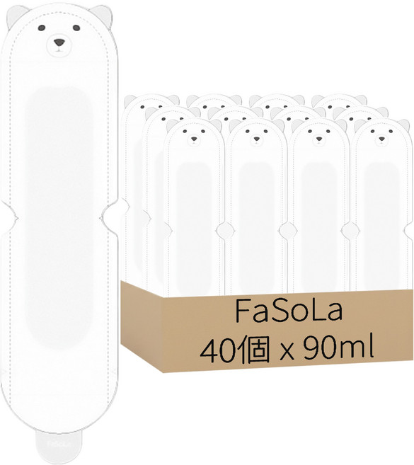 FaSoLa 互樂密封冰冰袋 冰棒製冰袋 白冰熊 90ml, 20個裝, 2套