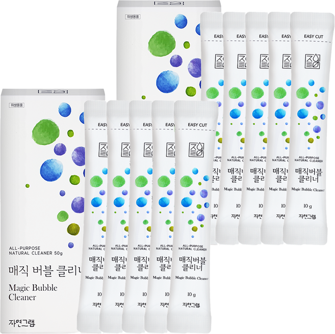 자연그램 매직버블클리너 스틱 5p, 50g, 2개