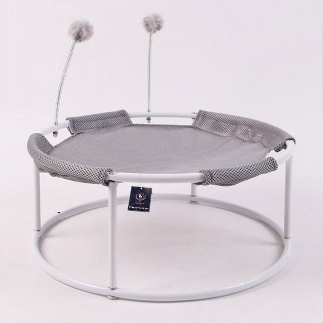 딩동펫 고양이 스프링볼 메쉬 해먹, 그레이, 1개