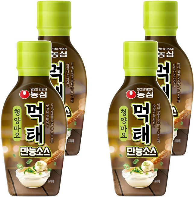 농심 먹태청양마요 만능소스, 250g, 4개