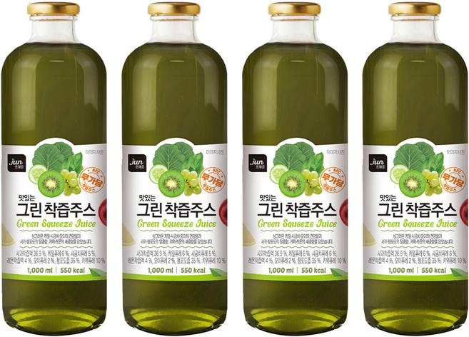 호재준 맛있는 그린 착즙주스, 1L, 4개