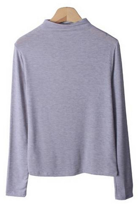 시크블랙 여성용 덤리비 반목 베이직 컬러 폴라 티 cpt8358k1c