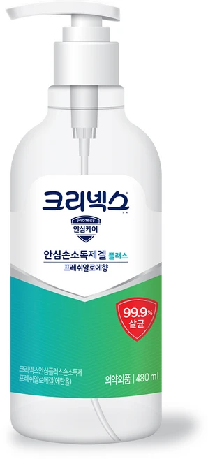 크리넥스 안심플러스 손소독제겔 프레쉬알로에향, 480ml, 1개 - 쿠팡