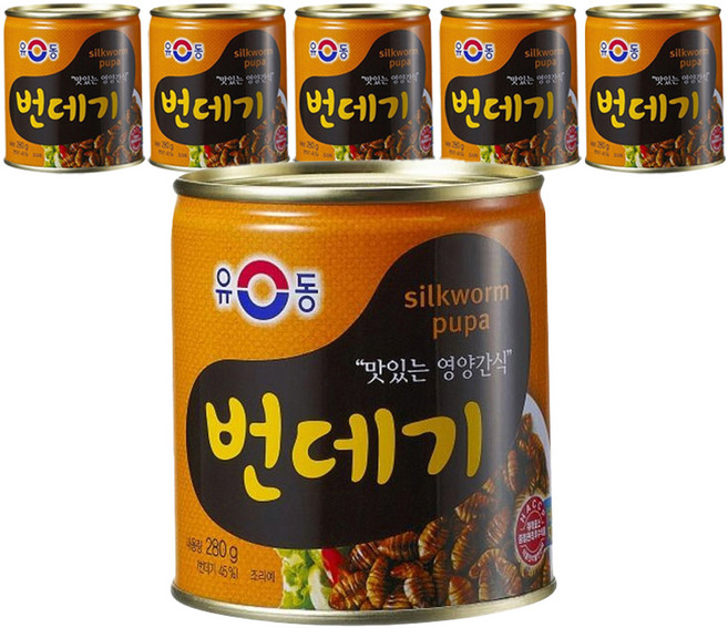 유동 번데기 통조림, 280g, 6개