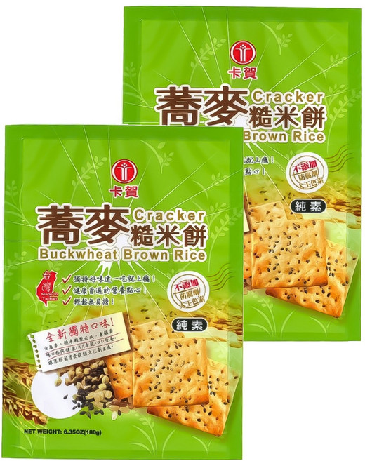 卡賀 蕎麥糙米餅, 2袋, 180g