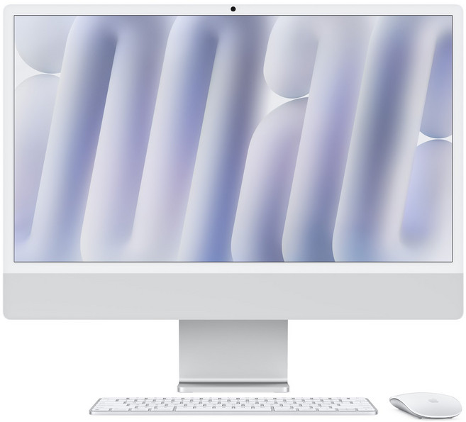 Apple iMac 24吋 M4 10核心GPU 原廠保固, 銀色, 24GB, 512GB, MAC OS, MCR24TA/A