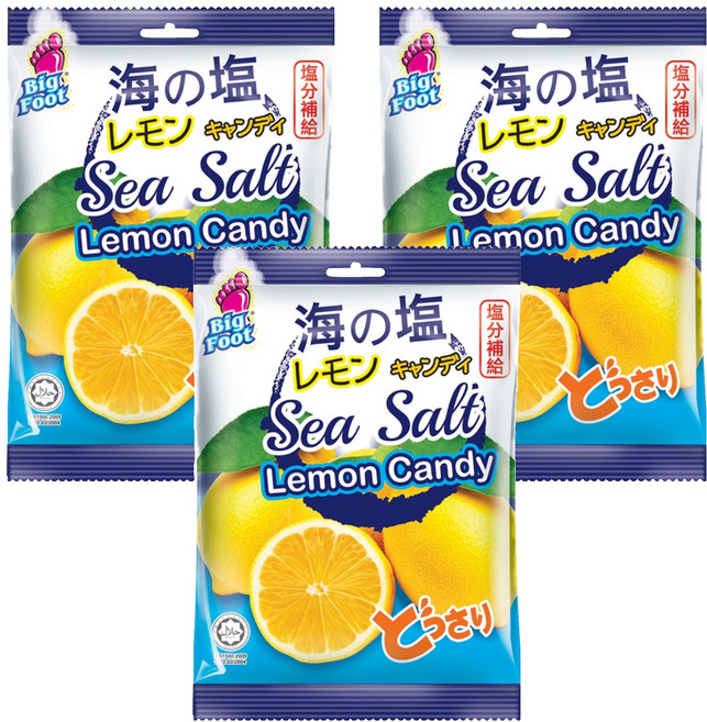 Big Foot 海鹽檸檬糖, 150g, 3袋