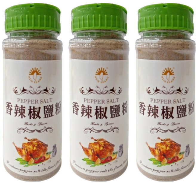 新光洋菜 香辣椒鹽粉, 460g, 3瓶