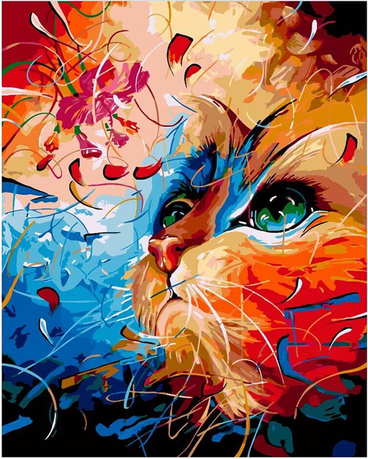 ArtLife 藝術生活 數字油畫DIY 50484 65 x 50cm, 彩色貓, 1個