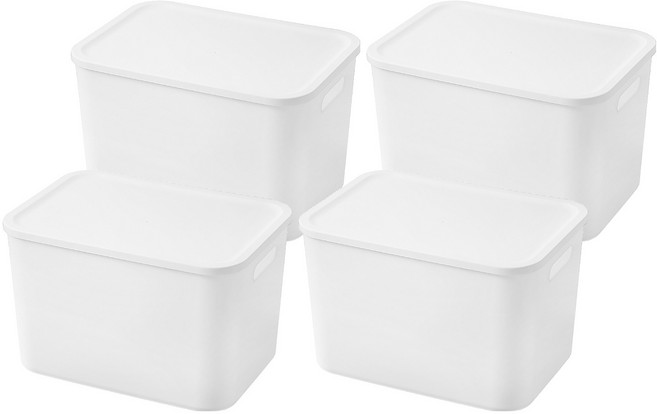 comet Home 簡約收納整理箱, 白色, 4個