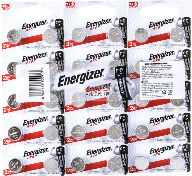 Energizer 勁量 特殊迷你鈕扣電池 A76, 10入, 3個