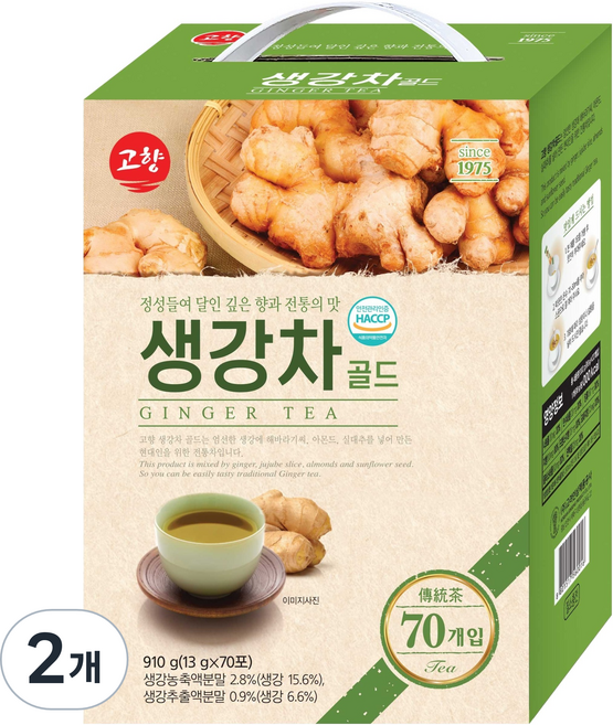고향 생강차 골드, 13g, 70개입, 2개