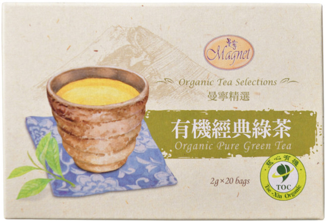 Magnet 曼寧 有機經典綠茶, 2g, 20包, 1盒