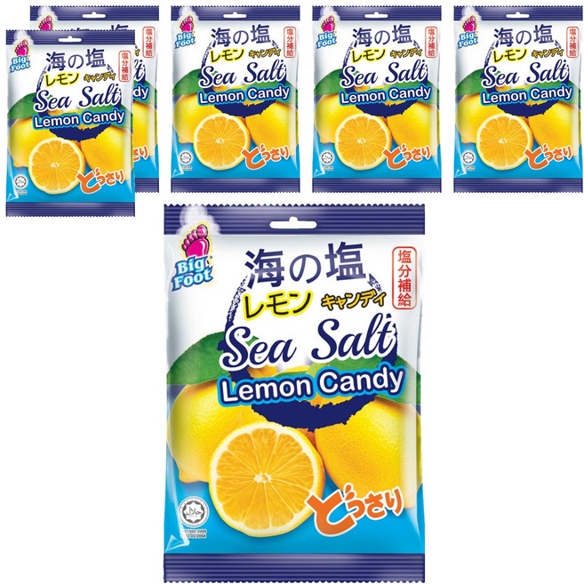 Big Foot 海鹽檸檬糖, 150g, 6袋