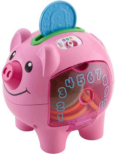 Fisher-Price 費雪 智慧學習小豬撲滿, 粉色, 1個