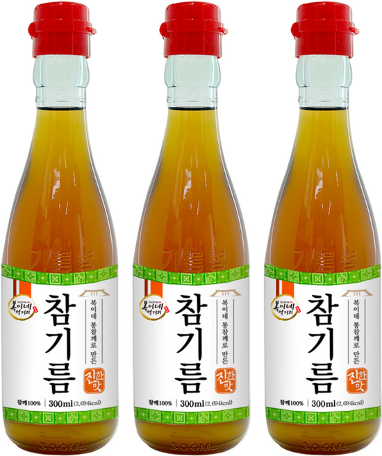 복이네먹거리 통깨로 만든 진한맛 참기름, 300ml, 3개